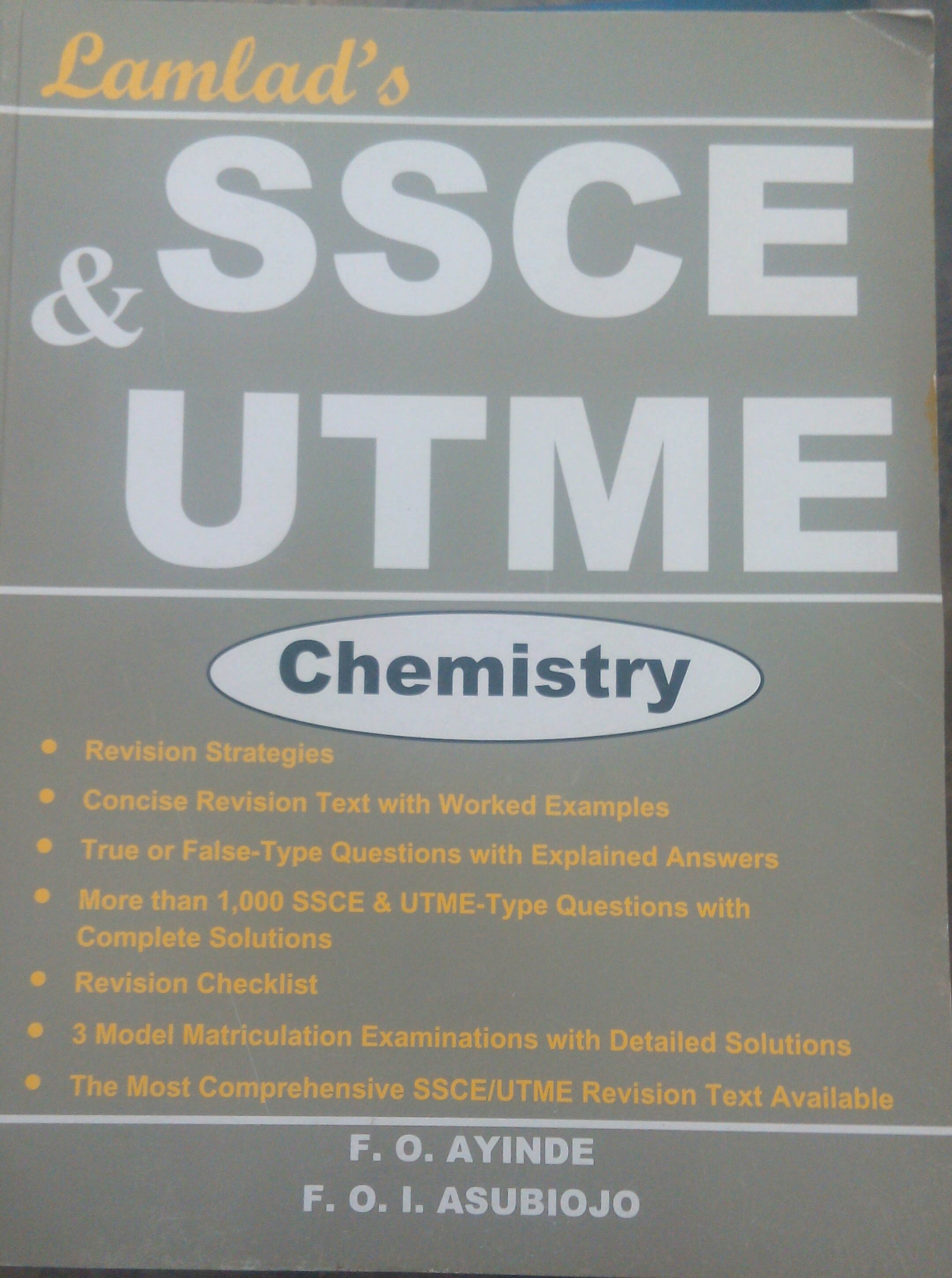 SSCE & UTME Chemistry