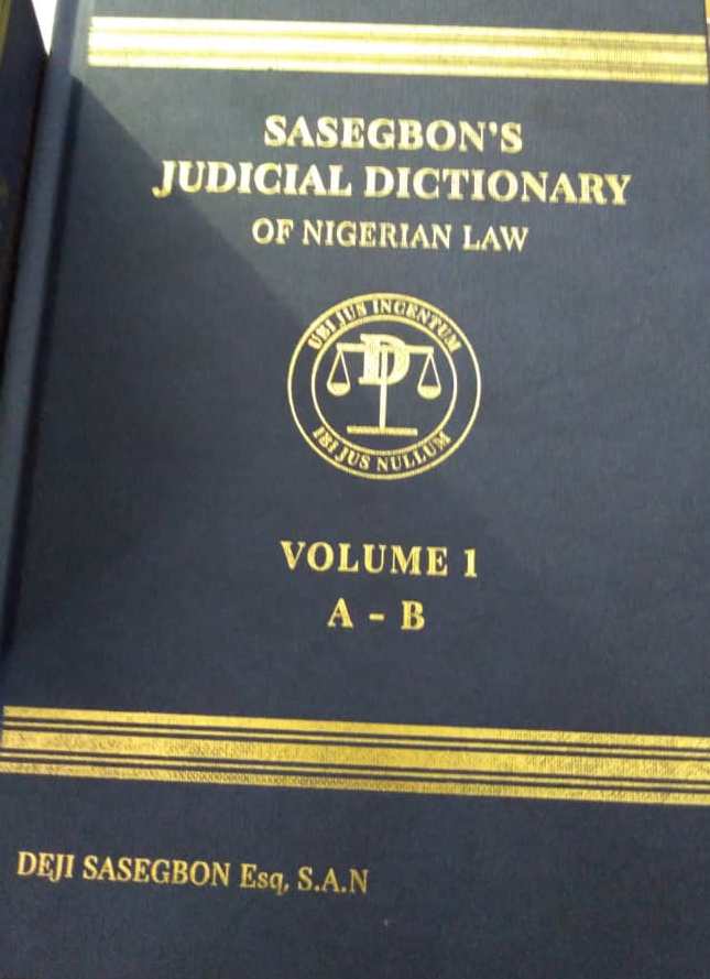 Sasegbon's Judicial Dictionary of Nigerian law